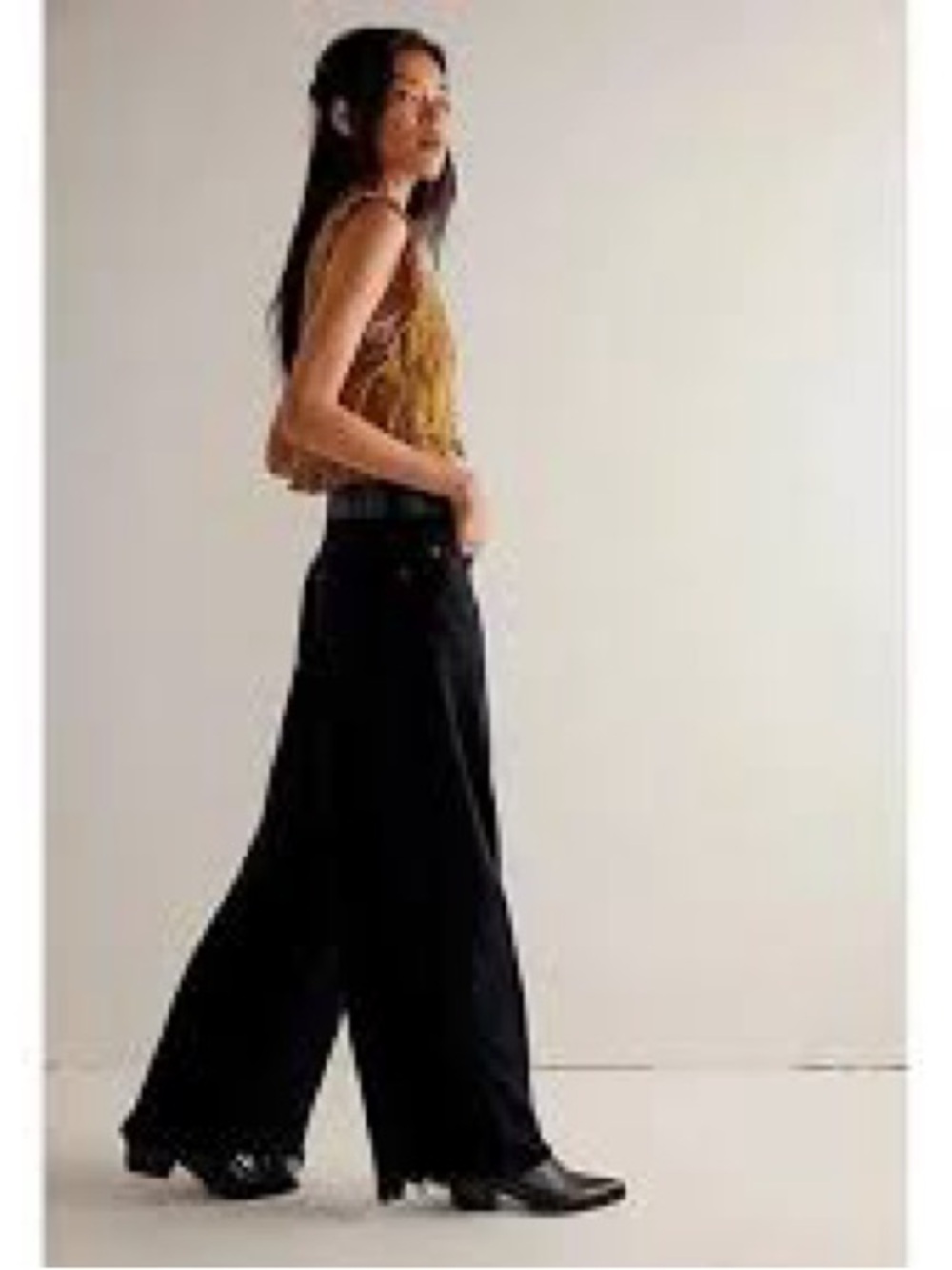 Free People We The Free Old West Slouchy Jeans black Sz 25 - Picture 2 of 9